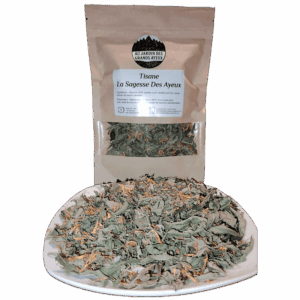 paquet de tisane au chanvre sagesse des ayeux avec un mélange de plantes