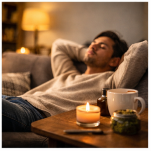 moment de détente et bien-être au cbd