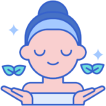 Icone d'une personne détendu grâce au cbd