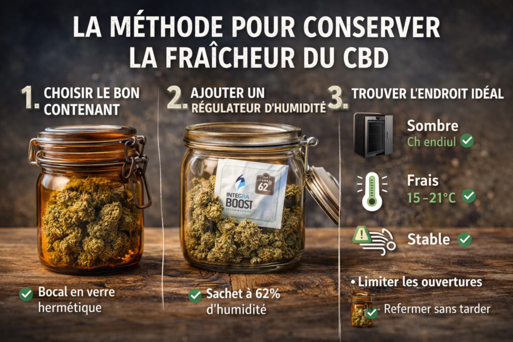 différentes étapes clés pour conserver la fraîcheur du cbd